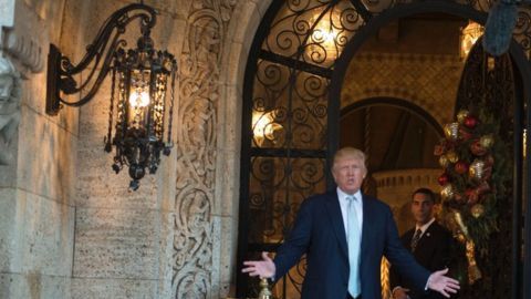 Trump tiene un búnker bajo Mar-a-Lago, su residencia en Florida, pero éste no tiene que ver con su rol de presidente.