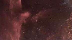 La manera en que Oumuamua se tambalea sugiere que estuvo involucrado en una colisión espacial, según esta ilustración artística.