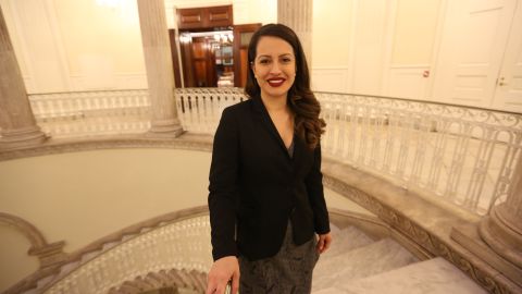 Candidata a la asamblea estatal, Catalina Cruz.