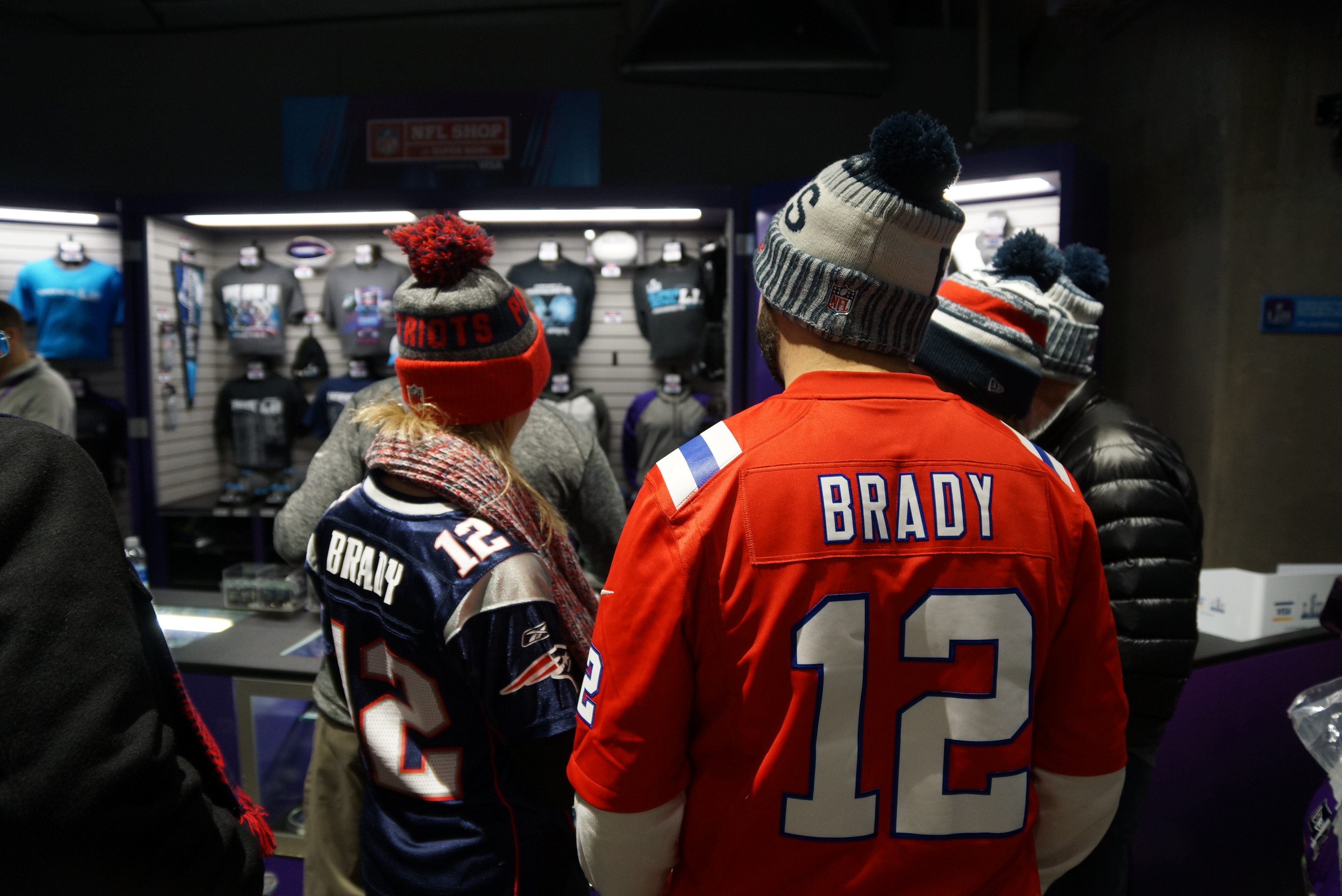 La mayoría de camisetas "patriotas" eran, por supuesto, de Tom Brady.