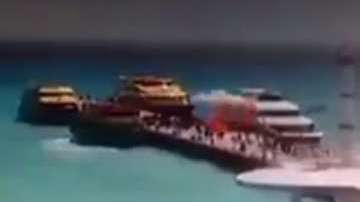 Momento de la explosión.