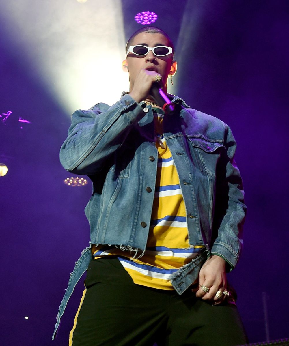 LOS ANGELES, CA - JANUARY 20:  Bad Bunny performs onstage during Calibash Los Angeles 2018 at Staples Center on January 20, 2018 in Los Angeles, California.  (Photo by Kevin Winter/Getty Images)