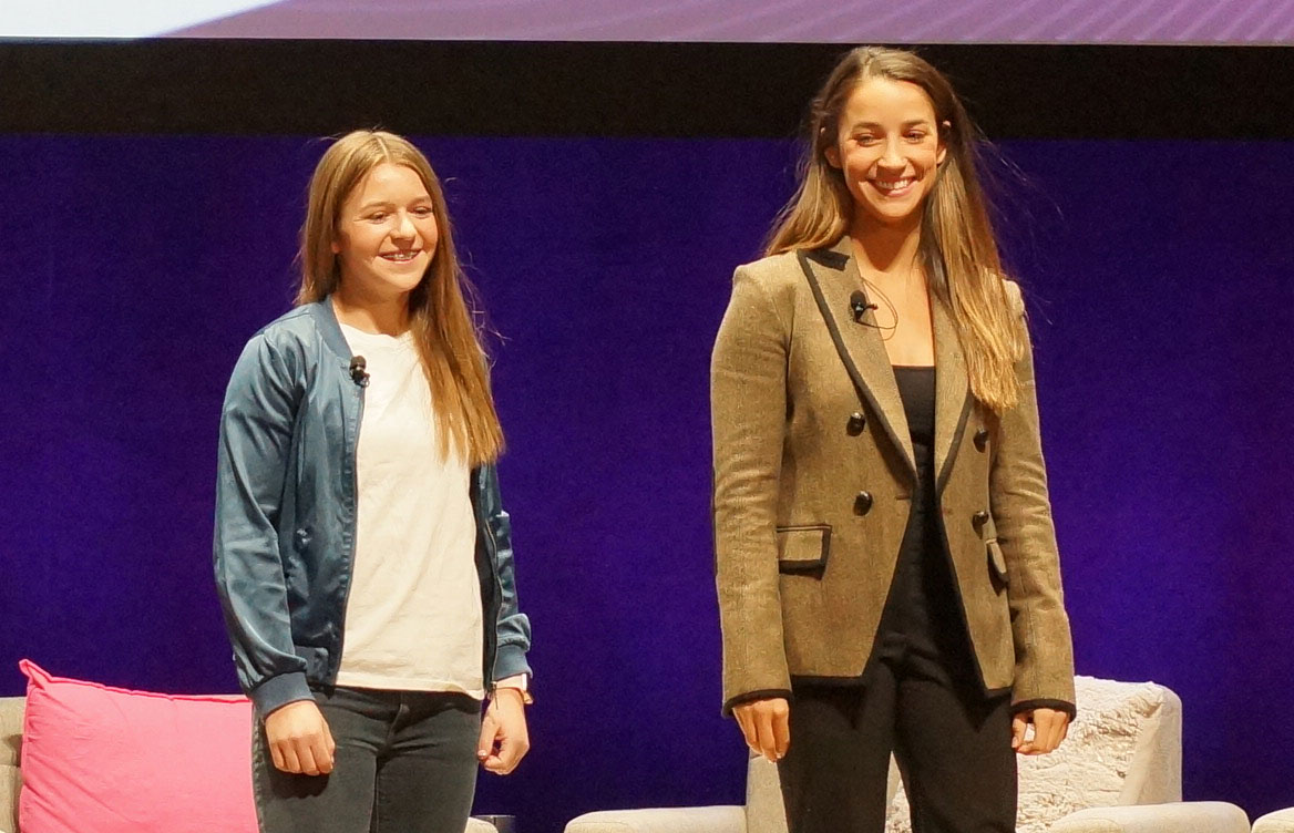 Sam Gordon y Aly Raisman.