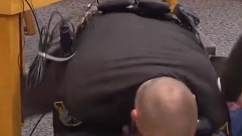 Los oficiales de seguridad en la corte sometieron a Margraves.