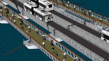El plan incluye dos canales para autobuses y otros dos para caminar y andar en bicicleta