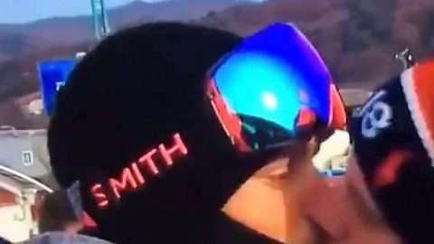 El beso de los Juegos Olímpicos de Invierno de PyeongChang 2018.