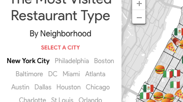 Mapa de comidas de Google