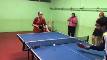 Sarawathi Rao es una veterana del tenis de mesa de la India