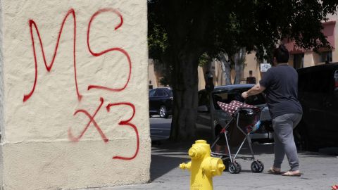 Un "placazo" de la MS-13 en Los Ángeles.