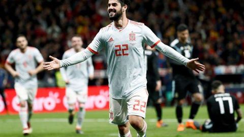 La selección española tuvo en Isco a su baluarte ante Argentina en el Estadio Wanda Metropolitano de Madrid. (Foto: EFE/Mariscal)