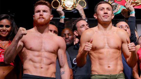 Gennady Golovkin dice que el escultural cuerpo de Saúl Álvarez (izq.) fue construido con ayuda de las drogas.