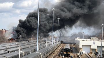 Incendio en estación LIRR en Jamaica