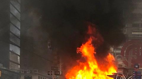 El incendio generó mucho humo en el área