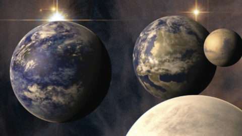 Representación figurada de Exoplanetas.