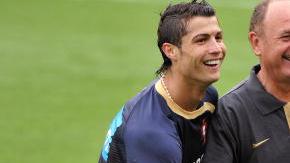 Felipao y Cristiano Ronaldo en la selección portugal.  FABRICE COFFRINI/AFP/Getty Images