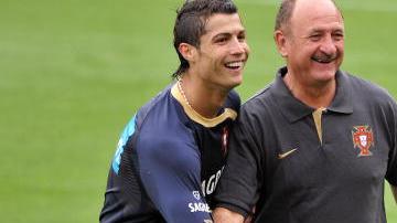 Felipao y Cristiano Ronaldo en la selección portugal.  FABRICE COFFRINI/AFP/Getty Images