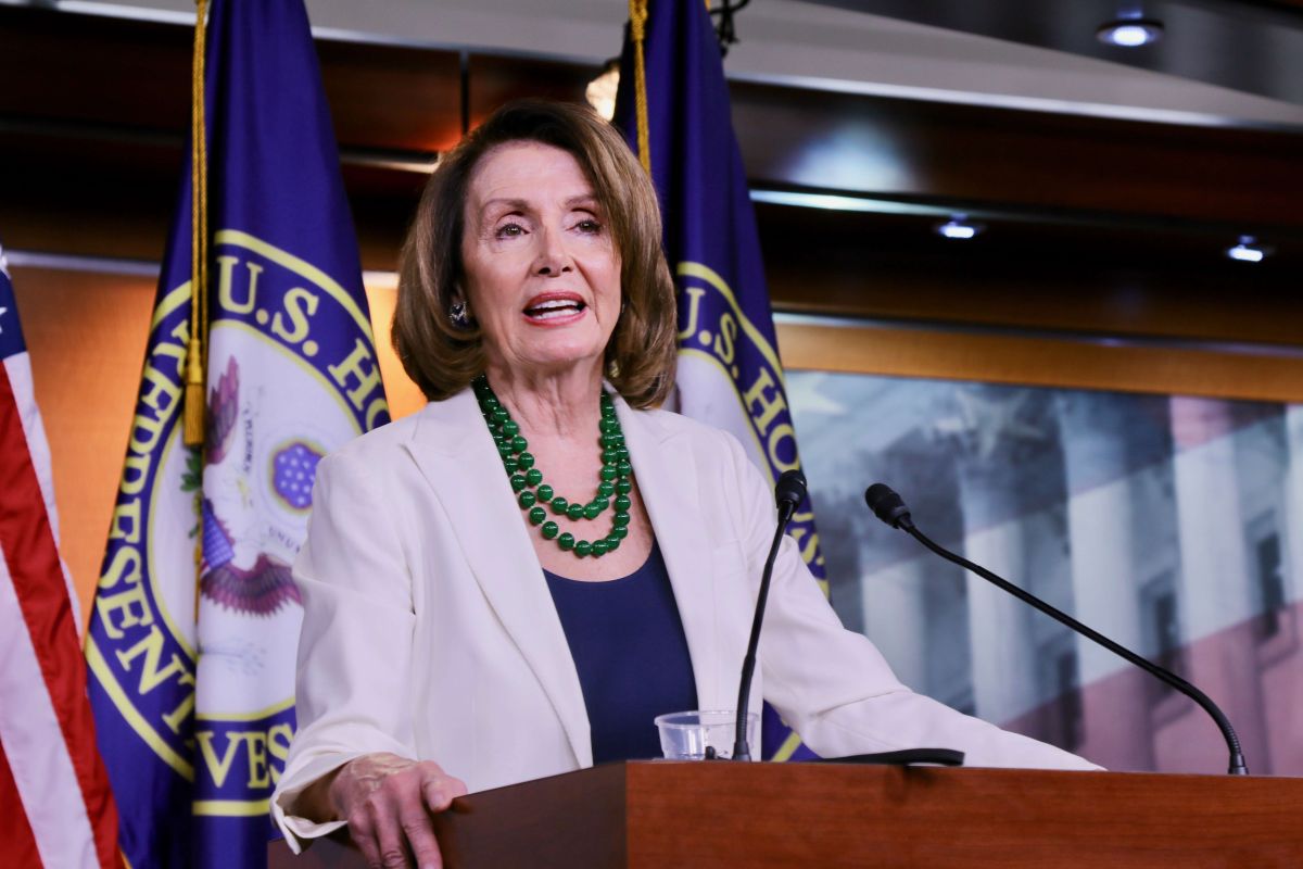 La líder de la minoría demócrata en la Cámara de Representantes, Nancy Pelosi, reiteró su rechazo de un "muro fronterizo a cambio de nada". Foto: María Peña/Impremedia