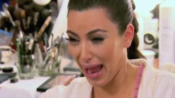 Kim Kardashian llorando en su 'reality'.