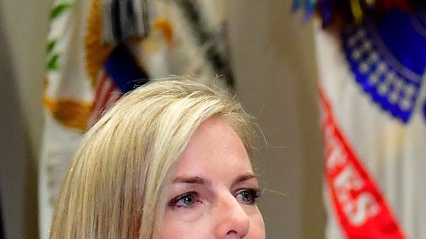 La secretaria Kirstjen Nielsen y el presidente Enrique Peña Nieto.