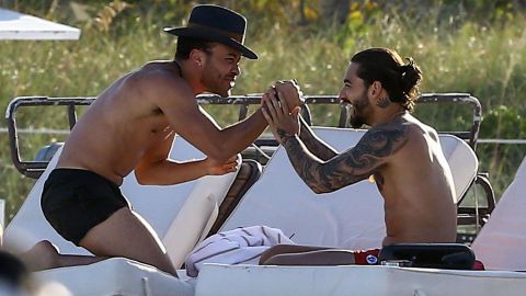 Maluma y Prince Royce pasan tiempo juntos en Miami, Florida / Grosby Group