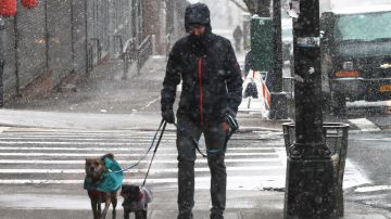Los neoyorquinos están lidiando con nieve en el primer día oficial de primavera