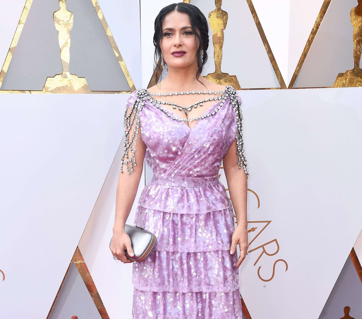 FOTO Salma Hayek perdió la pena y el glamour durante la ceremonia del