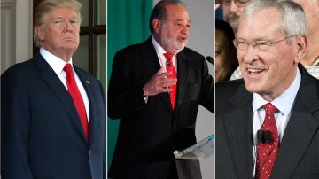 Donald Trump, Carlos Slim y Ed Whitacre.
