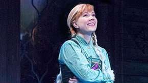 La actriz estadounidense Patti Murin interpreta a Anna en el musical de Broadway de "Frozen".