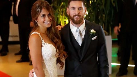 Lionel Messi y Antonella Rocuzzo.