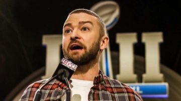 El cantante estadounidense Justin Timberlake en rueda de prensa de su actuación en el medio tiempo del Super Bowl LII. (Foto: EFE/TANNEN MAURY)
