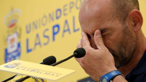 El entrenador de la Unión Deportiva Las Palmas, Paco Jémez en rueda de prensa. (Foto: EFE/Ángel Medina G.)