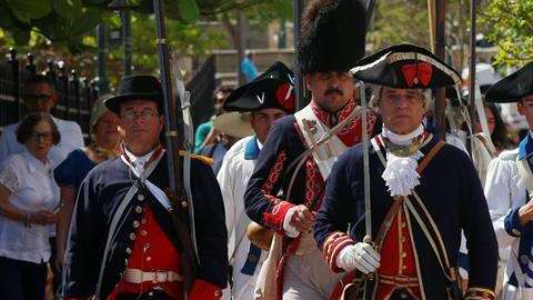 Recreación de la invasión de los ingleses a Puerto Rico. EFE