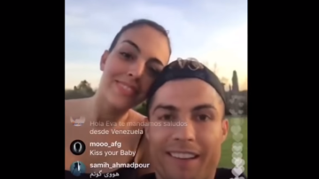 Cristiano Ronaldo junto a su novia Georgina Rodríguez.