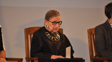 La magistrada Ruth Bader Ginsburg, de la Corte Suprema de Estados Unidos en la ceremonia de naturalización del pasado 10 de abril en el edificio del New-York Historical Society