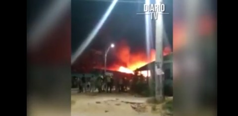 El fuego afectó nueve viviendas.