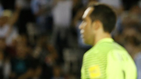 Messi celebra un gol contra Chile (23 de marzo de 2018)