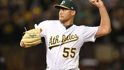 Sean Manaea de los Oakland Athletics lanzó un 'No hitter' a los Boston Red Sox. (Foto: Thearon W. Henderson/Getty Images)