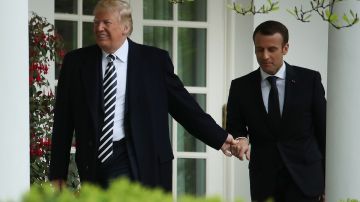 La relación de los presidentes Trump y Macron se califica como un "bromance".
