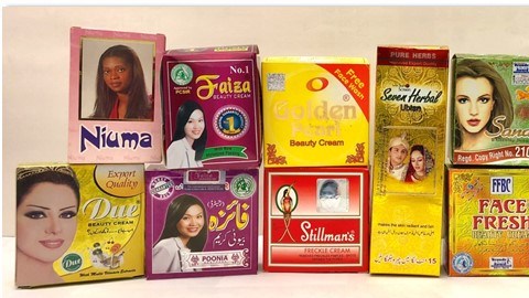 Las cremas para aclarar la piel que contienen mercurio provienen de Pakistán y los jabones medicinales son de España.