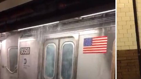 La lluvia complica el subterráneo neoyorquino