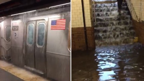La lluvia complica el subterráneo neoyorquino
