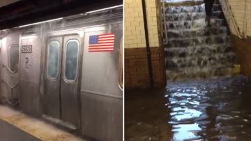 La lluvia complica el subterráneo neoyorquino