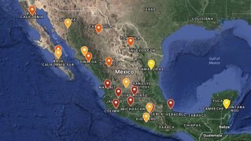 Los cárteles se distribuyen en  20 entidades mexicanas.