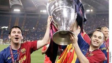 Messi y Andres Iniesta