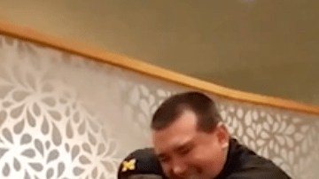 Encuentro de un donante de médula y el enfermo al que salvó.