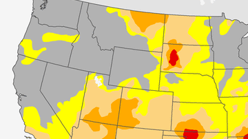 Sequía en el suroeste entre enero y abril de 2018.