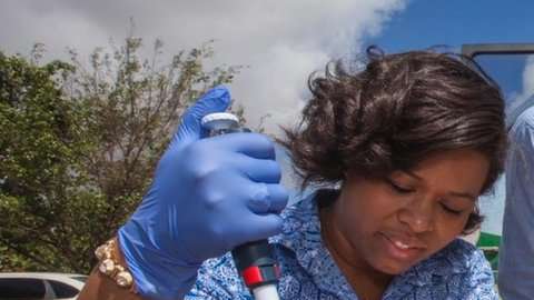 El secuenciador de ADN portátil de Oxford Nanopore.