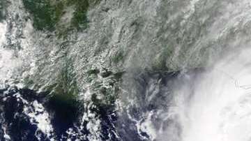 La tormenta Alberto vista desde el espacio.