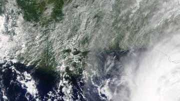 La tormenta Alberto vista desde el espacio.