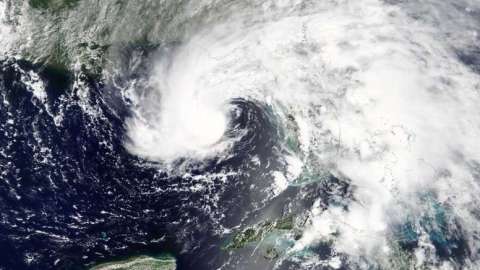La tormenta Alberto vista desde el espacio.